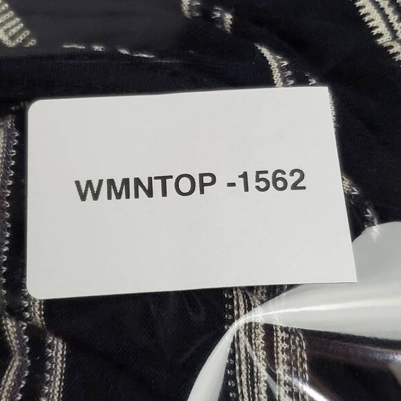 Lucky Brand XL Navy Stripe Blouse - Picture 7 of 7